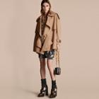 Burberry Cotton Gabardine Deconstructed Cropped Trench Coat
