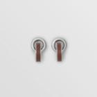Burberry Burberry Leather Detail Double Grommet Earrings, Brown