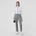Burberry Burberry Logo Print Silk Crepe De Chine Shirt, Size: 04