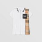 Burberry Burberry Childrens Vintage Check Panel Cotton Piqu Polo Shirt Dress, Size: 18m