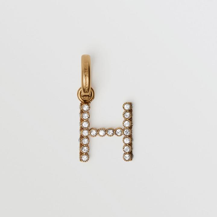 Burberry Burberry Crystal 'h' Alphabet Charm, Yellow