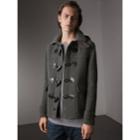 Burberry Burberry Wool Duffle Jacket With Detachable Hood, Size: M, Grey