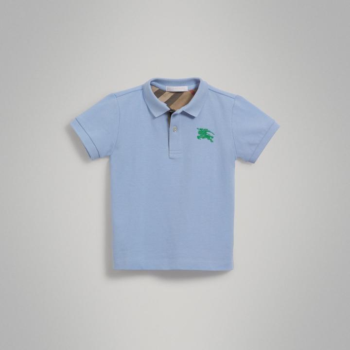 Burberry Burberry Check Placket Polo Shirt, Size: 6y