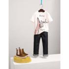 Burberry Burberry Gem-embellished London Icons Print Cotton T-shirt, Size: 8y, White