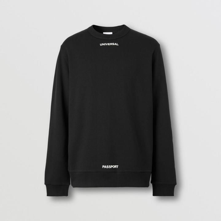 Burberry Burberry Slogan Print Cotton Sweatshirt