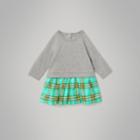 Burberry Burberry Check Cotton Sweater Dress, Size: 2y, Blue