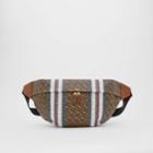 Burberry Burberry Extra Large Monogram Stripe E-canvas Bag, Brown