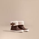 Burberry Shearling-lined Leather Ankle Boots