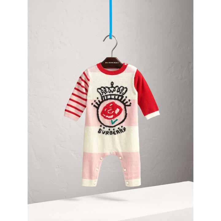 Burberry Burberry London Icons Intarsia Cashmere Jumpsuit, Size: 12m