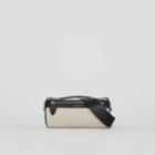 Burberry Burberry The Cotton Linen And Leather Barrel Bag, Black