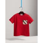 Burberry Burberry Check Pocket Cotton T-shirt, Size: 12y, Red