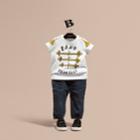 Burberry Burberry Band Practice Motif Cotton T-shirt, Size: 2y, White