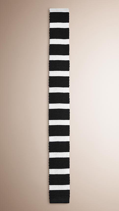 Burberry Prorsum Slim Cut Striped Knitted Silk Tie