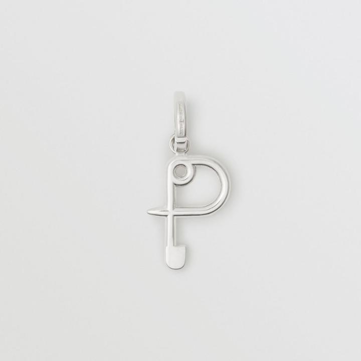 Burberry Burberry Kilt Pin 'p' Alphabet Charm, Grey