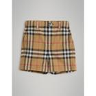 Burberry Burberry Vintage Check Cotton Shorts, Size: 12m, Yellow