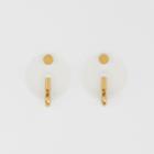 Burberry Burberry Resin And Gold-plated Disc Earrings