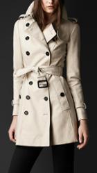 Burberry Prorsum Mid-length Cotton Gabardine Trench Coat