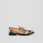 Burberry Burberry Logo Detail Check Nylon Loafers, Size: 37.5