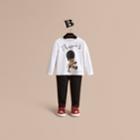 Burberry Burberry Thomas Bear Guardsman Print Cotton Top, Size: 3y, White