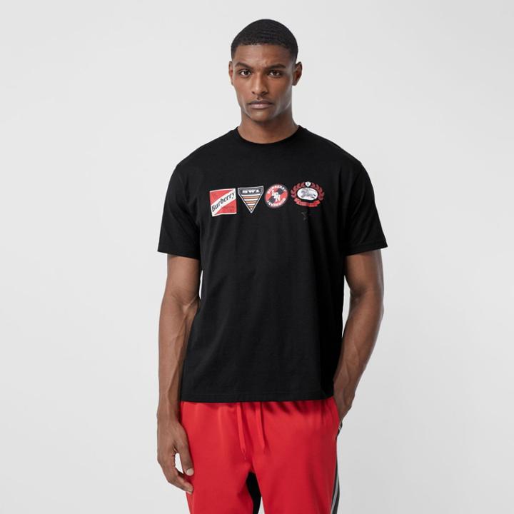 Burberry Burberry Logo Graphic Cotton Oversized T-shirt, Black