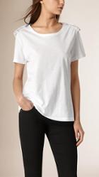 Burberry Prorsum Regiemental Goldwork Detail Cotton T-shirt