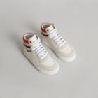 Burberry Burberry Leather And Suede High-top Sneakers, Size: 27