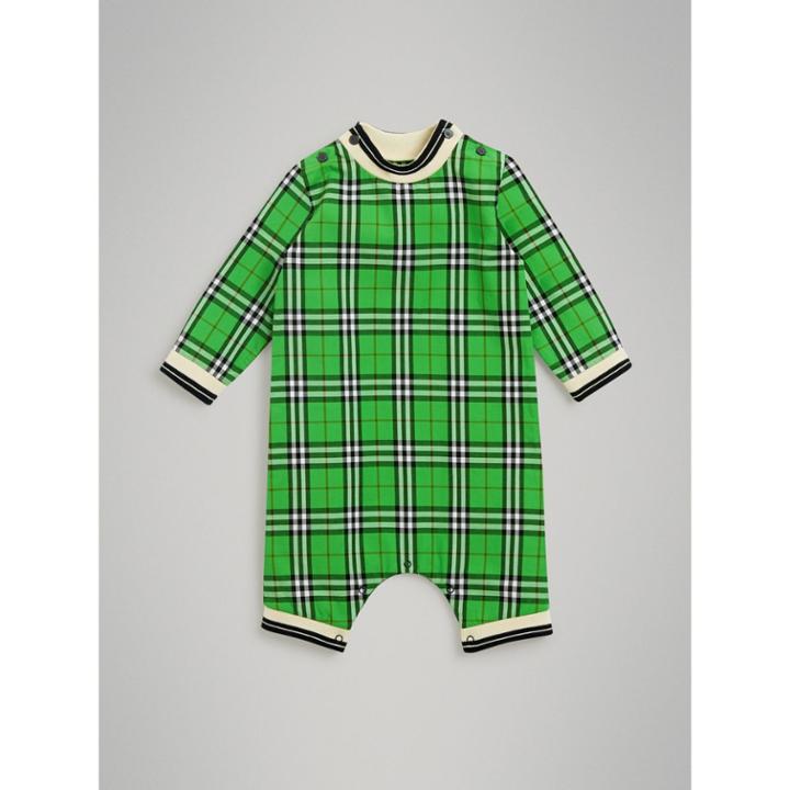Burberry Burberry Check Cotton Jumpsuit, Size: 3m