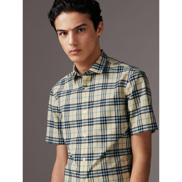 Burberry Burberry Short-sleeve Check Cotton Shirt, Size: Xs