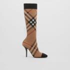 Burberry Burberry Knitted Check Sock Boots, Size: 35.5