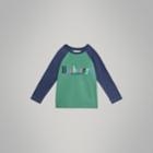 Burberry Burberry Archive Logo Print Two-tone Cotton Top, Size: 14y, Green