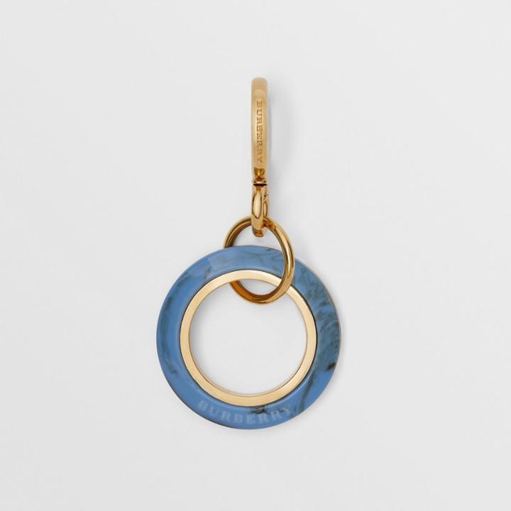 Burberry Burberry Marbled Resin Detail Grommet Key Charm, Yellow