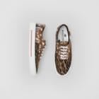 Burberry Burberry Animal Print Cotton Canvas Sneakers, Size: 42, Yellow