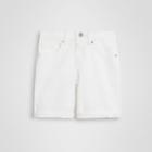 Burberry Burberry Childrens Relaxed Fit Stretch Denim Shorts, Size: 10y, White