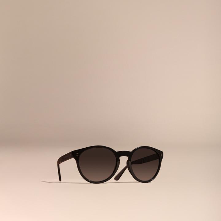 Burberry Burberry Folding Round Frame Sunglasses, Black