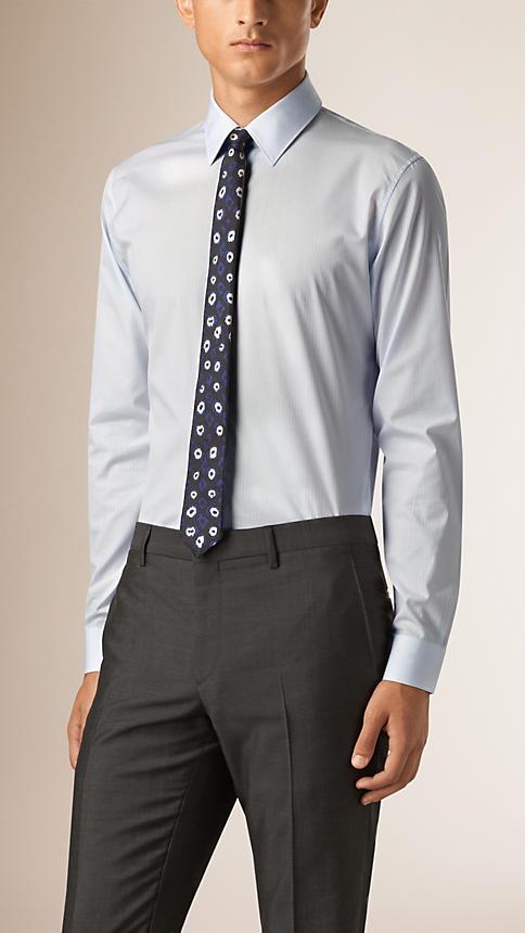 Burberry Slim Fit Fine-striped Cotton Shirt