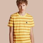 Burberry Burberry Striped Cotton T-shirt, Size: Xl, Yellow