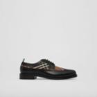 Burberry Burberry Vintage Check Panel Leather Derby Shoes, Size: 39