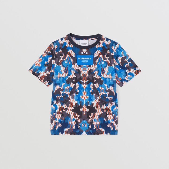 Burberry Burberry Childrens Camouflage Print Cotton T-shirt, Size: 10y