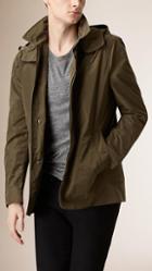 Burberry Technical Fabric Jacket With Detachable Warmer