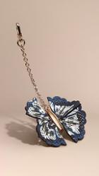 Burberry Tie-dye Print Leather Butterfly Charm