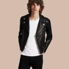 Burberry Clean-lined Leather Biker Jacket