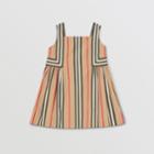 Burberry Burberry Childrens Icon Stripe Cotton Poplin Dress, Size: 2y, Archive Beige