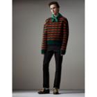 Burberry Burberry Geometric Wool Cotton Blend Sculptural Sweater, Multicolour