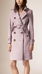 Burberry Long Lamb Suede Trench Coat
