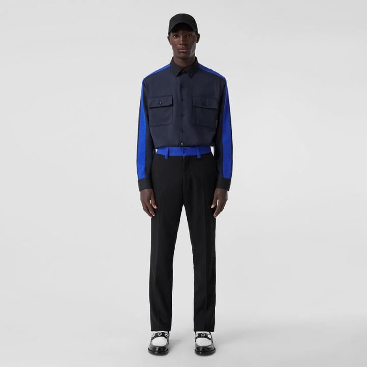 Burberry Burberry Stripe Detail Wool Shirt