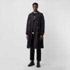 Burberry Burberry Cotton Gabardine Trench Coat With Warmer, Size: 36, Black