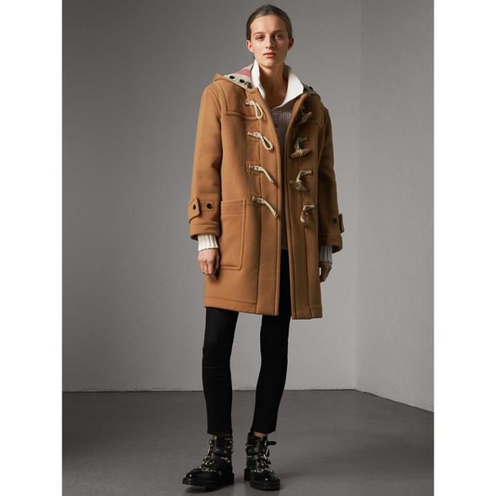 Burberry Burberry The Greenwich Duffle Coat, Size: 04, Beige