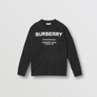 Burberry Burberry Childrens Long-sleeve Horseferry Print Cotton Top, Size: 14y, Black