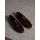 Burberry Burberry Tasselled Polished Leather Loafers, Size: 45, Red