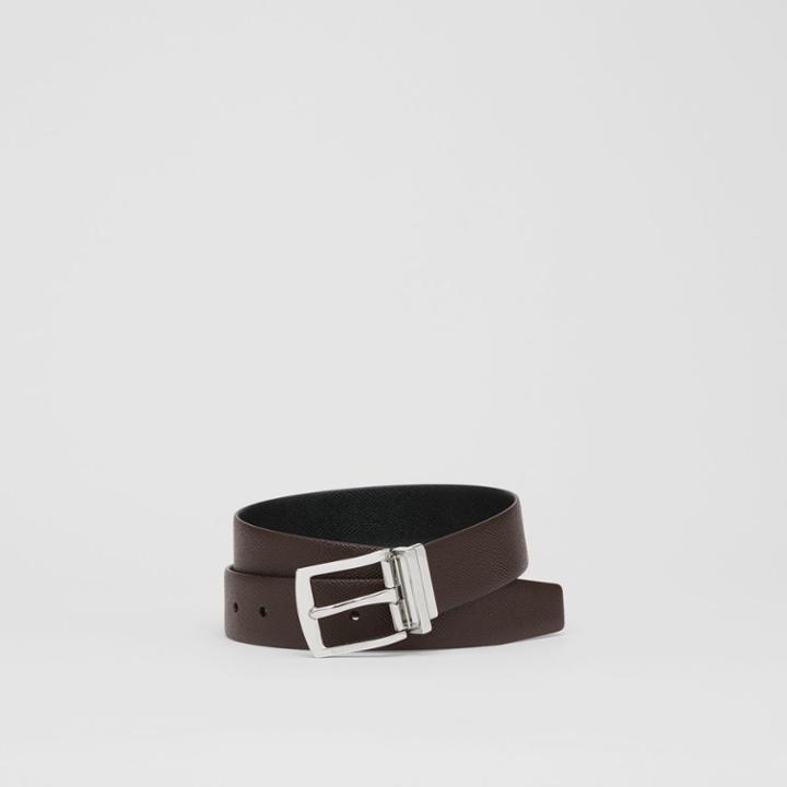 Burberry Burberry Reversible Grainy Leather Belt, Size: 90, Brown